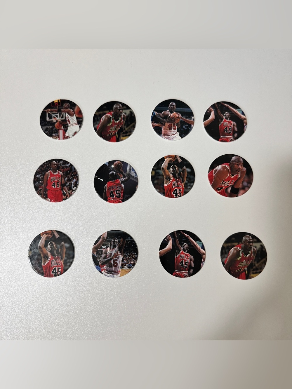 Michael Jordan Pog Set for Collectors 12 Pogs